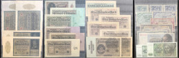 Sammlung Mit Ca. 300 Scheinen Im Album, überwiegend Reichsbanknoten Beginnend Mit 100 Mark 1898, Aber Auch Alliierte Mil - Sammlungen