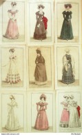 Gravures De Mode Costume Parisien 1823 à 1824 Lot 12 9 Pièces - Etchings