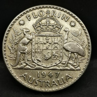 1 FLORIN ARGENT 1947 GEORGE VI AUSTRALIE / AUSTRALIA SILVER - Florin