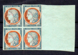 !!! BLOC DE 4 COUSSINETS D'IMPRESSION CERES NEUF SANS GOMME - Proofs, Unissued, Experimental Vignettes