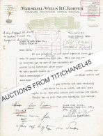 1930 VANCOUVER -  MARSHALL-WELLS B.C. LIMITED - Wholesalers, Manufacturers, Importers, Exporters - Estados Unidos