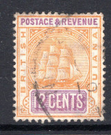 British Guiana 1907-10 Ship - Change Of Colour - 12c Orange & Mauve Used (SG 257) - Guayana Británica (...-1966)