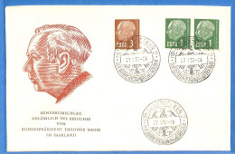 Saar - 1957 - Lettre FDC De Saarbrücken - G30635 - Lettres & Documents