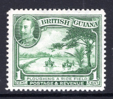 British Guiana 1934-51 KGV Pictorials - 1c Ploughing A Rice Field HM (SG 288) - Guayana Británica (...-1966)