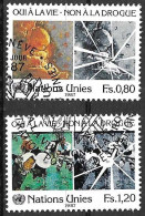 O.N.U. GENEVE - 1987 - CONTRO LA DROGA - SERIE 2 VALORI - USATA (YVERT 156\7 - MICHEL 156\7) - Used Stamps