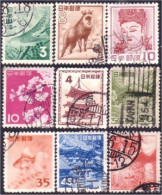 526 Japon 9 Stamps(JAP-472) - Gebruikt