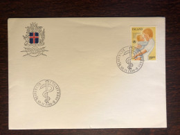 ICELAND FDC COVER 1988 YEAR WHO OMS HEALTH MEDICINE STAMPS - FDC