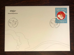 ICELAND FDC COVER 2019 YEAR OBSTETRICS GYNAECOLOGY HEALTH MEDICINE STAMPS - FDC