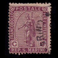 SAN MARINO STAMP.1922.2c Claret .SCOTT 33.USED - Oblitérés