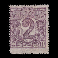 SAN MARINO STAMP.1922.2c Violet.SOCTT 40.MH. - Neufs