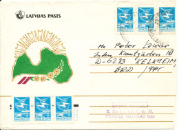 USSR (Latvia) Uprated Postal Stationery Cover Sent To Germany 1987 Topic Stamps - Brieven En Documenten