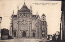 SAINT-JULIEN DE VOUVANTES.: Entrée De L'église L.V. Photo- Phototypie  Maurice Chrétien - Saint Julien De Vouvantes