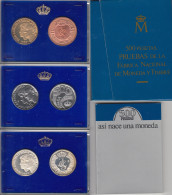 España Spain  Cartera Oficial Pesetas 1987 Estuche Bodas SSMM Juan Carlos I FN - Mint Sets & Proof Sets