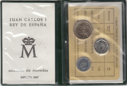España Spain Cartera Oficial Pesetas 1987 Juan Carlos  I FNMT - Mint Sets & Proof Sets