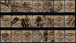 1922 Thom Rialtas 5 Line In Black Ink,1 / S With Fiscal Cancellation, Parcel Post And Commercial Cancel 21 In Total - Gebruikt