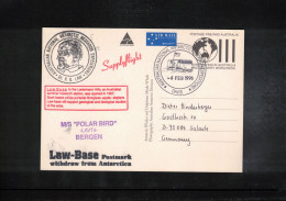 Australian Antarctic Territory 1996 Antarctica - Base Davis - Whales - Ship Polar Bird - Law Base Postmark - Forschungsstationen