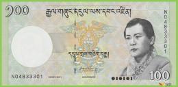 Voyo BHUTAN 100 Ngultrum 2011 P32b B221b N UNC Tashichiho Dzong - Bhutan