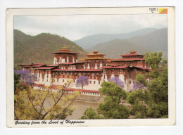 2016. BHUTAN,PUNAKHA DZONG,LAND OF HAPPINESS,POSTCARD,USED TO SERBIA,BELGRADE - Bután