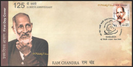 INDIA 2024 125th Birth Anniversary Ram Chandra,Meditation,Yoga,World Peace , FDC, Cover (**) Inde Indien - Covers & Documents