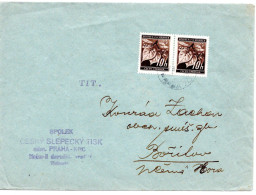 63270 - Deutsches Reich / Böhmen Und Mähren - 1941 - 2@10h Lindenzwei A DrucksBf PRAG -> Borilov - Lettres & Documents