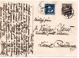63295 - Deutsches Reich / Böhmen Und Mähren - 1939 - 40h Aufdruck MiF A AnsKte (senkr Bug, Mken OK) PRAHA -> Lazne - Cartas & Documentos