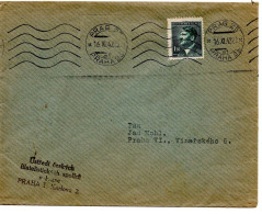 63333 - Deutsches Reich / Böhmen Und Mähren - 1942 - 1,60K Hitler EF A OrtsBf PRAG - Brieven En Documenten