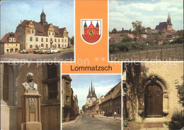 72262180 Lommatzsch Markt Kirche Robert Volkmann Denkmal Bueste Doebelner Strass - Lommatzsch