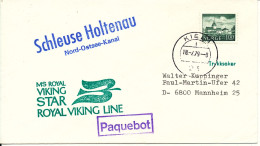 Norway Ship Cover Paquebot M/S Royal Viking Star Royal Viking Line Schleuse Holtenau Nord-Ostsee Kanal Sent To Germany 1 - Storia Postale