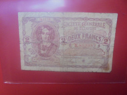 BELGIQUE 2 Francs 1916 Circuler (B.33) - 1-2 Franchi