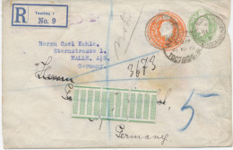 GB 1909, Very Fine EVII 4d Orange And ½d Yellowgreen Stamped To Order Compound Postal Stationery Envelope (watermarked - Lettres & Documents