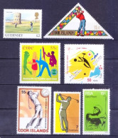 All Different MNH Golf Sports Stamps - Golf