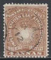 KUT East Africa Scott 19 - SG9, 1890 Sun And Crown 4a Used - Afrique Orientale Britannique