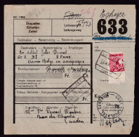 DDFF 768 -- Formule De Colis Militaire - TP Chemin De Fer Coupé En Deux Cachet De Gare LANDEN 1939 Vers EGHEZEE - Documents & Fragments