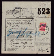 DDFF 770 -- Formule De Colis Militaire - TP Chemin De Fer Coupé En Deux Cachet De Gare Dit "Moustache" BONNE ESPERANCE 1 - Documenti & Frammenti