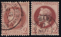 France N°26A - 2 Nuances - Oblitéré - TB - 1863-1870 Napoleon III With Laurels