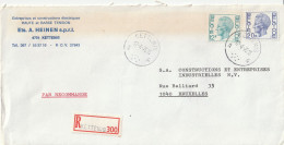 1975, Ets. A. Heinen, Registered Letter From Kettenis To Brussel - Cartas & Documentos