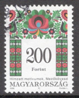Hungary 1998  Single Stamp Celebrating Folklore Motive In Fine Used - Oblitérés