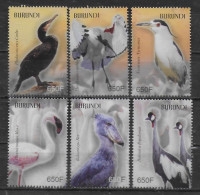 BURUBDI   N° 1082/87  * *  ( Cote 18e )  Oiseaux Cigogne Cygne Grue - Storks & Long-legged Wading Birds