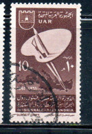 UAR EGYPT EGITTO 1961 4th BIENNIAL EXHIBITION OF FINE ARTS IN ALEXANDRIA 10m USED USATO OBLITERE' - Used Stamps