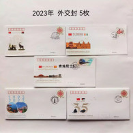 WJ2023 CHINA- Diplomatic COMM.COVER 5v - Briefe U. Dokumente