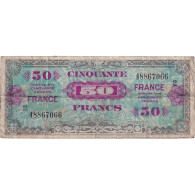 France, 50 Francs, Drapeau/France, 1945, 48867066, TB, Fayette:VF24.2 - 1945 Verso Francés