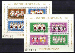 Roumanie 1981 Mi 3784-91 - Bl.178-9 (Yv BF 148-9 ), Obliteré - Used Stamps