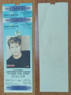 AC - RICKY MARTIN  16 OCTOBER 1998 FRIDAY  ISTANBUL TURKEY CONCERT TICKET WITH COUNTERFOIL - Concerttickets