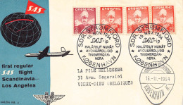 Lot De 2 Lettres Du Groenland (Gronland) Du16 Novembre 1954 Pour Vieux-Dieu (Belgique) Lettres Affranchies Intéressantes - Storia Postale