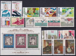 MiNr. 937-959 Liechtenstein - Jahresserie 1988 Komplett - Postfrisch/**/MNH - Full Years