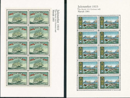 Denmark; Christmas Seals 1922-1923; Reprint/Newprint Small Sheet With 10 Stanps.  MNH(**), Not Folded. - Essais & Réimpressions