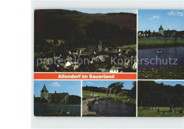 72259094 Allendorf Sauerland Ortsansicht Kirche Swimmingpool Spielplatz Allendor - Sundern