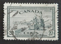 CANADA YT 222 OBLITÉRÉ "FAUCHEUSE-LIEUSE" ANNÉE 1946 - Gebruikt