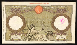 100 Lire Roma Guerriera Fascio Roma 11 06 1942 Scritta Bb   LOTTO 455 - 100 Liras