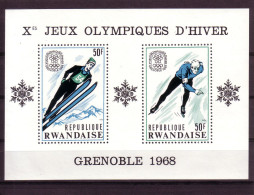 Olympics 1968 - Ski Jump - RWANDA - Sheet MNH - Winter 1968: Grenoble